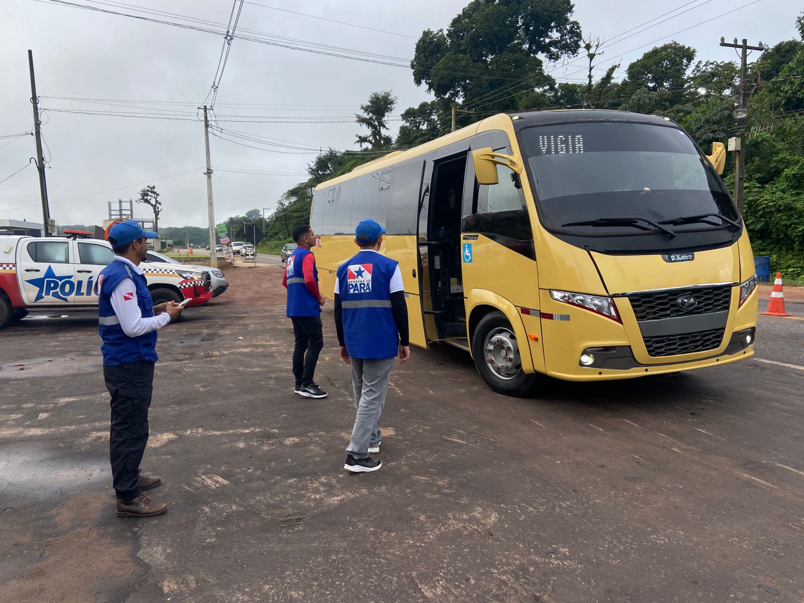 Fiscalização do veículo que faz o transporte intermunicipal para Vigia