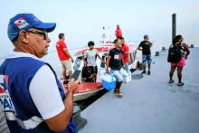 Fiscal da Artran acompanhando a primeira embarcação a atracar no Novo Terminal de Icoaraci