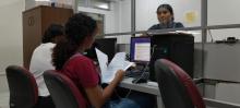 Atendimento de cadastro na sede da COGMEP, em Belém